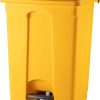 Papelera con Tapa y Pedal - Capacidad 45 lts - AMARILLA