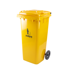 Contenedor plastico 120 lts con ruedas AMARILLO NOBRE