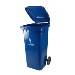 Alternative view of Contenedor plastico 120 lts con ruedas AZUL - NOBRE