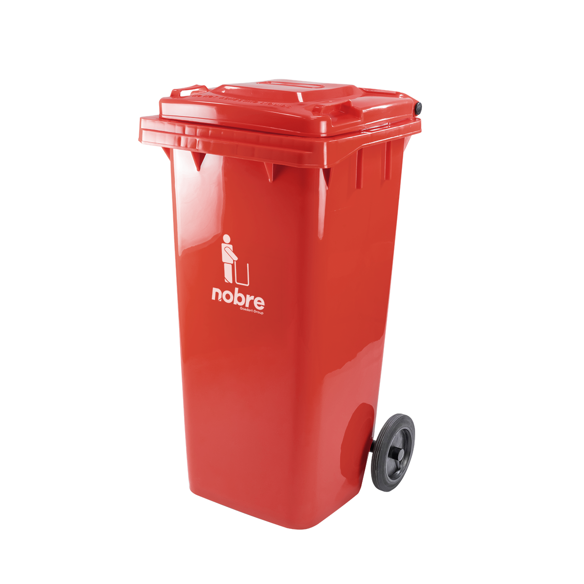 Contenedor plastico 120 lts con ruedas ROJO NOBRE